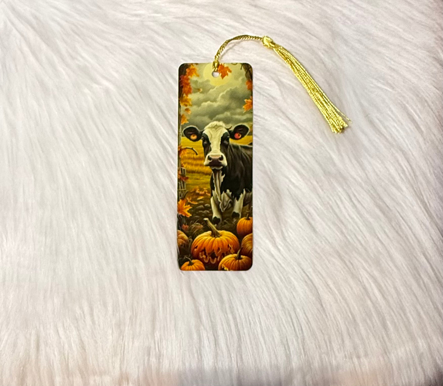 Moo-dy Fall Vibes - Bookmark