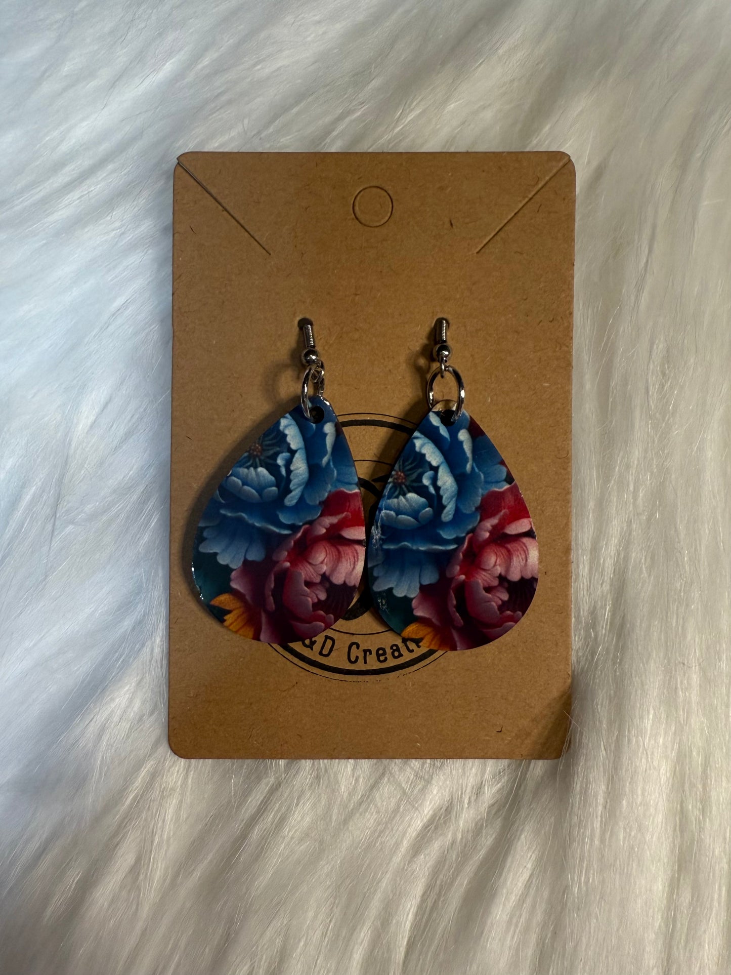 Bold Blossom Beauty - TearDrop Earrings