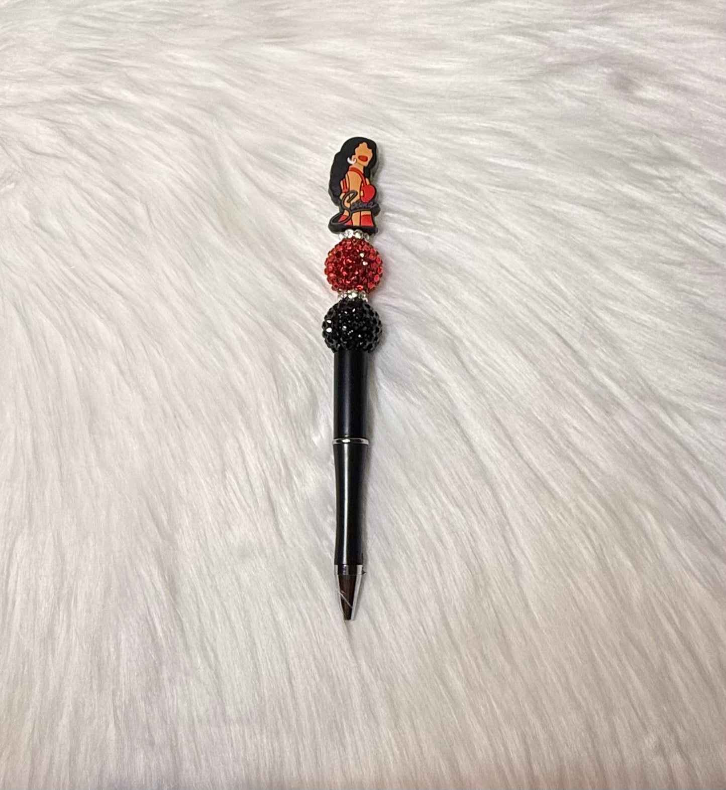Red & Black Sparkle Diva Pen