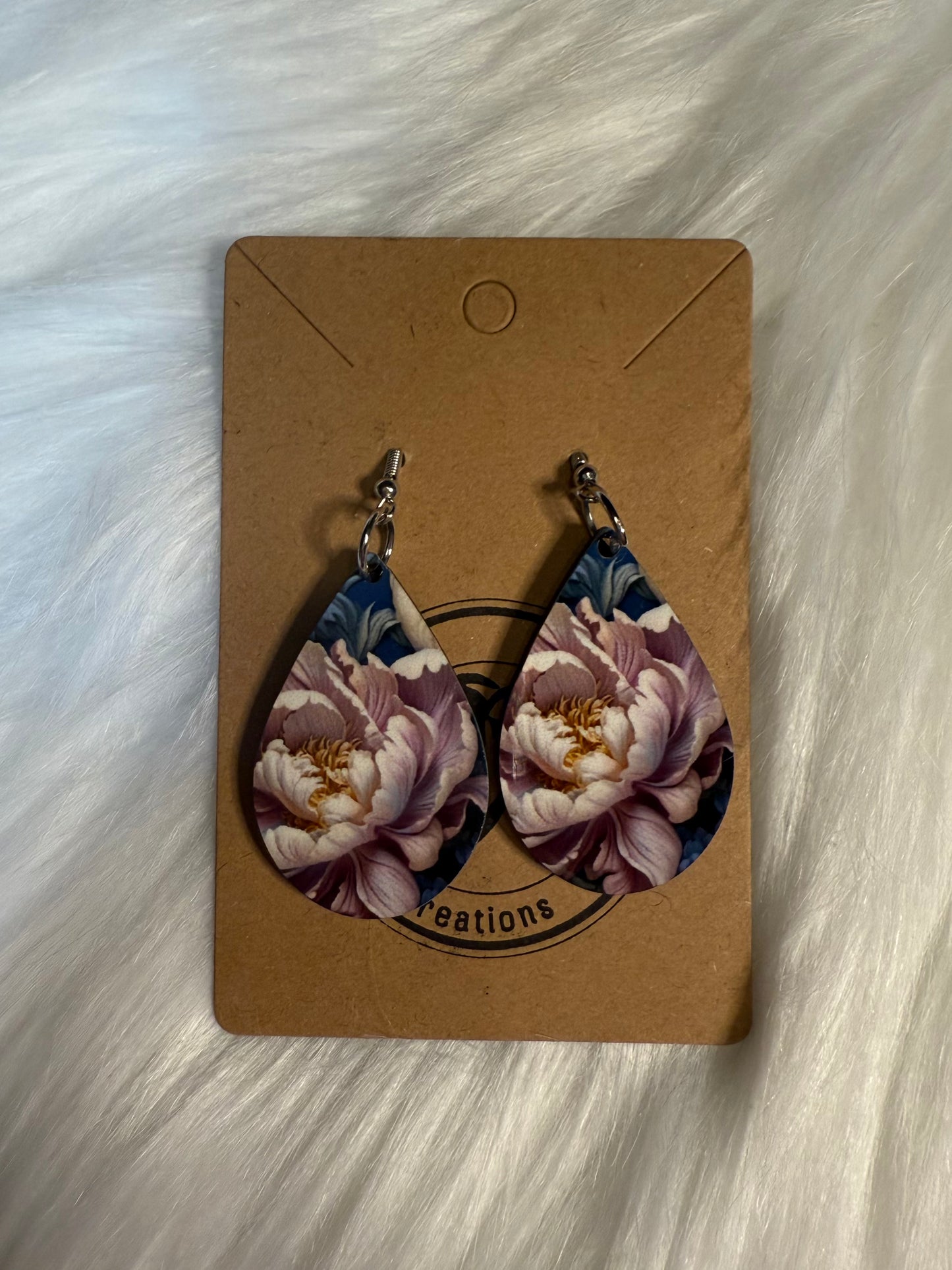 Lavender Petal Elegance - TearDrop Earrings