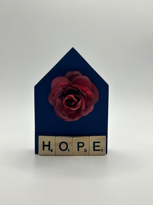 Decorative Wooden Casita - Scrabble - Hope
