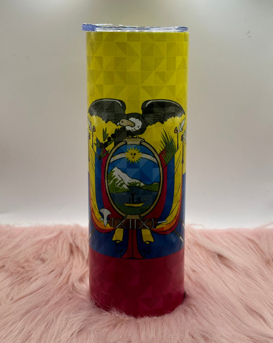 20oz Skinny Tumbler - Ecuador Flag