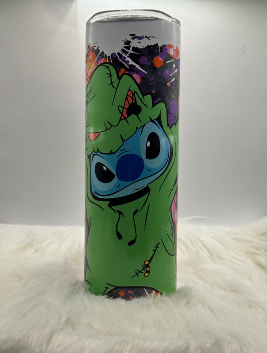 20oz Skinny Tumbler - Stitch Halloween before Christmas