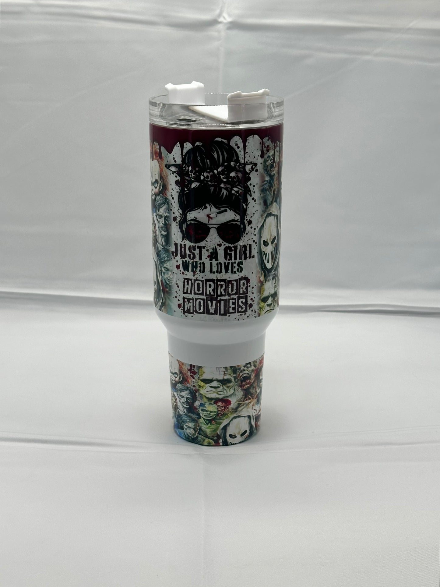 40oz Tumbler – Just A Girl Who Loves Horror Movies