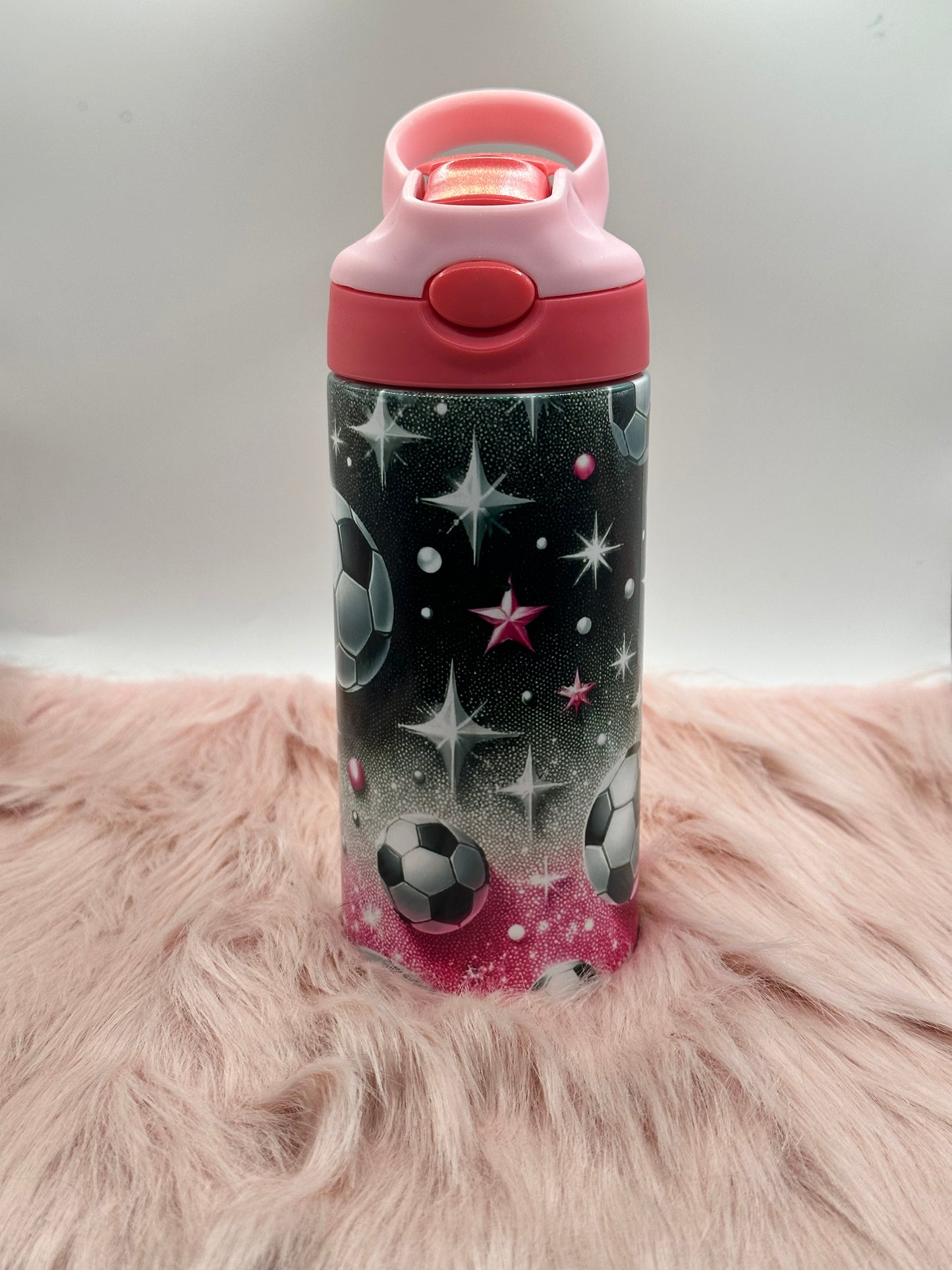 12oz Tumbler - Pink Soccer Tumbler