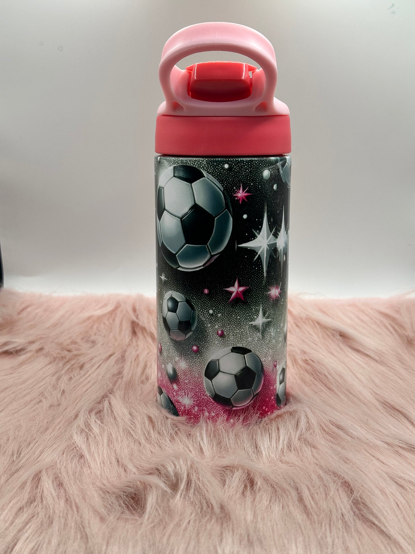 12oz Tumbler - Pink Soccer Tumbler