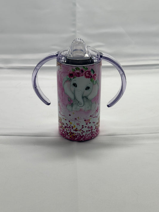 12oz Convertible Sippy Cup Tumbler - Pink Elephant