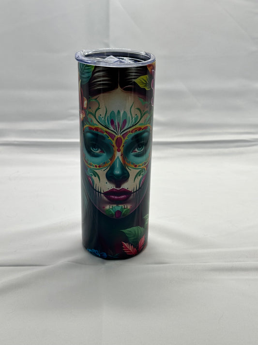 20oz Tumbler - Colorful Dia De Muertos