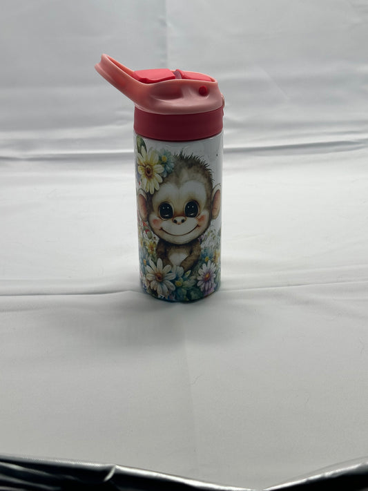 12oz Water Bottle Tumbler - Monkey