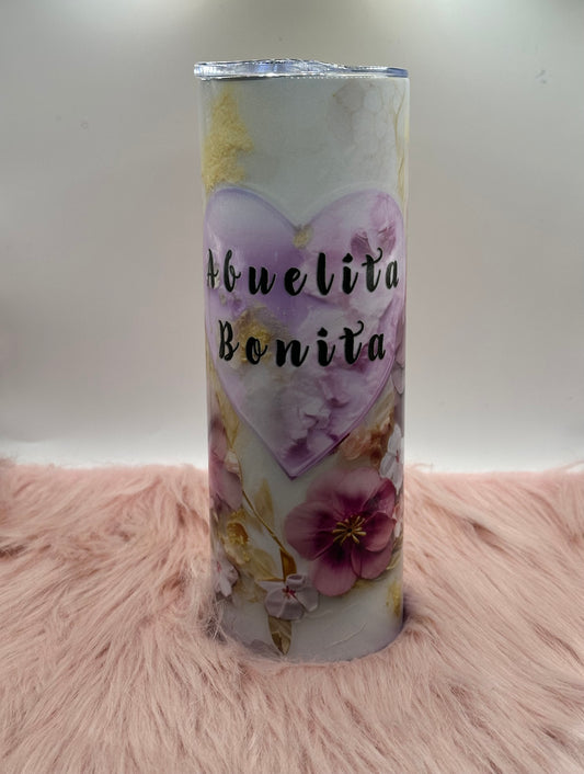 20oz Skinny Tumbler - Abuelita Bonita