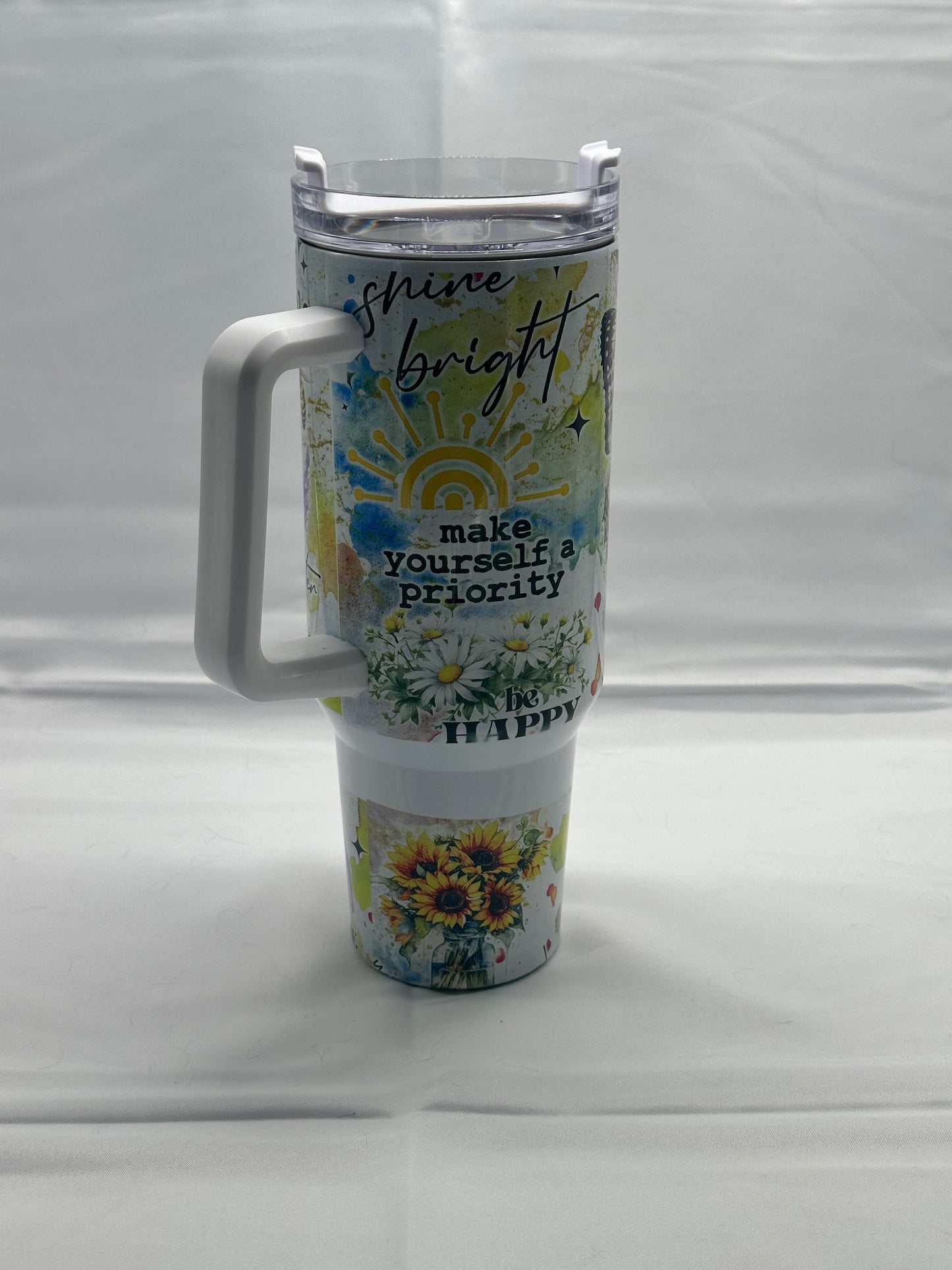 Just Breathe Butterfly 40oz Insulated Tumbler - Serene Reminder for Relaxation