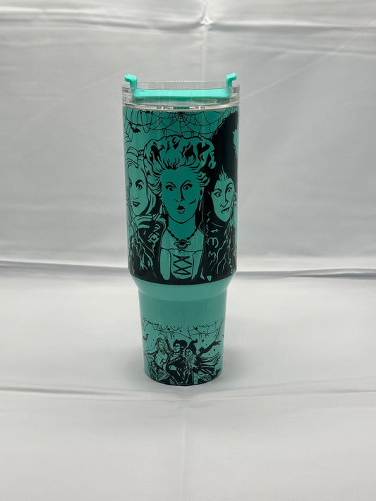 40oz Green Tumbler – Witchy Vibes