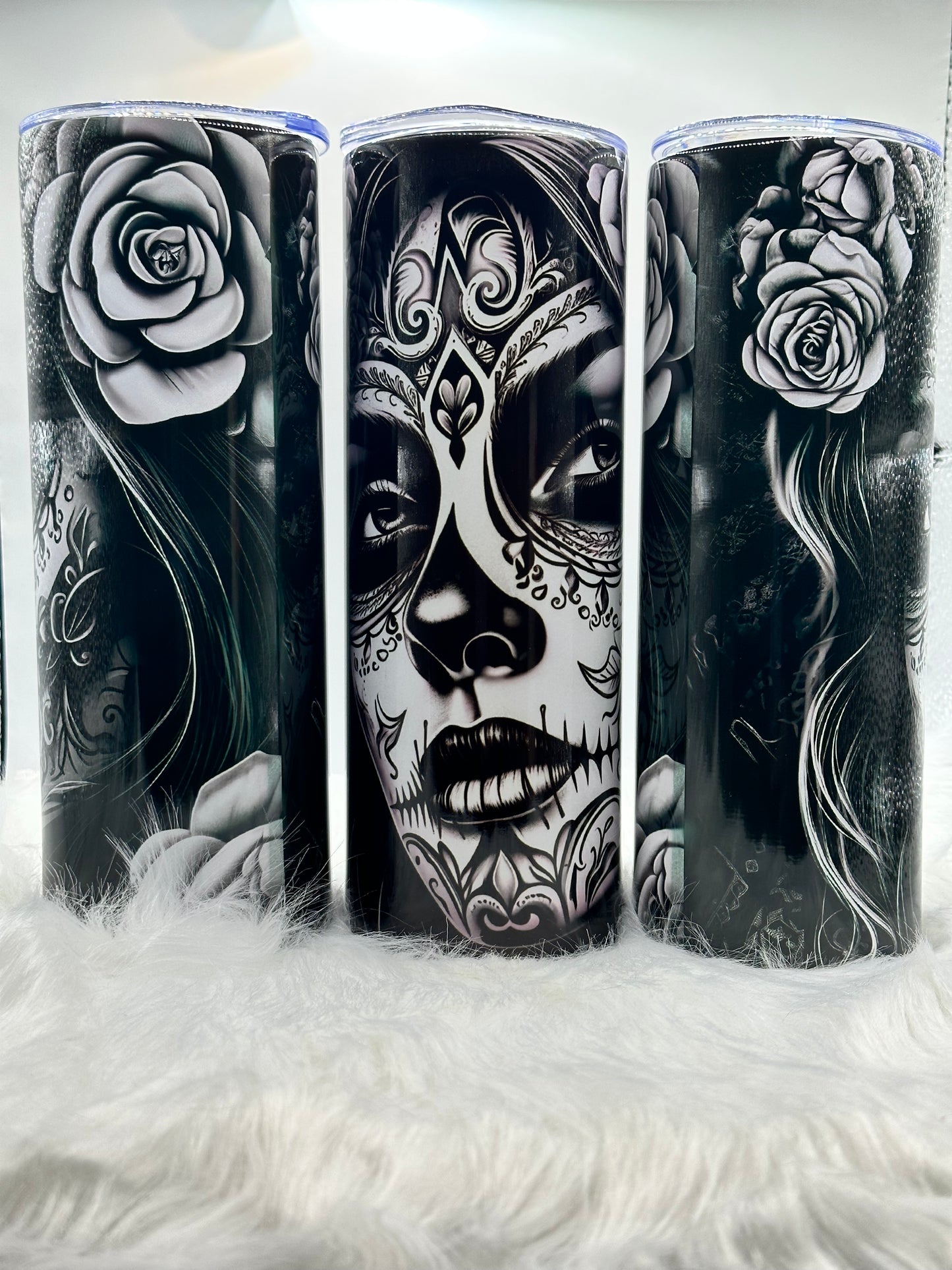 20oz Skinny Tumbler - Day of the dead - Catrina