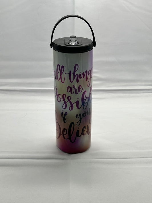 20oz Water Bottle- All Things Are Possible