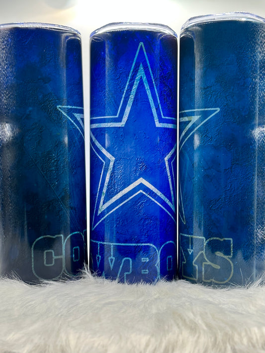 20oz Skinny Tumbler - Cowboys Star