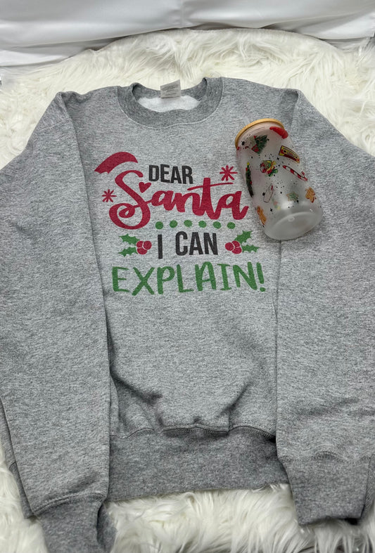 Dear Santa I Can Explain - Kid Sweatshirt