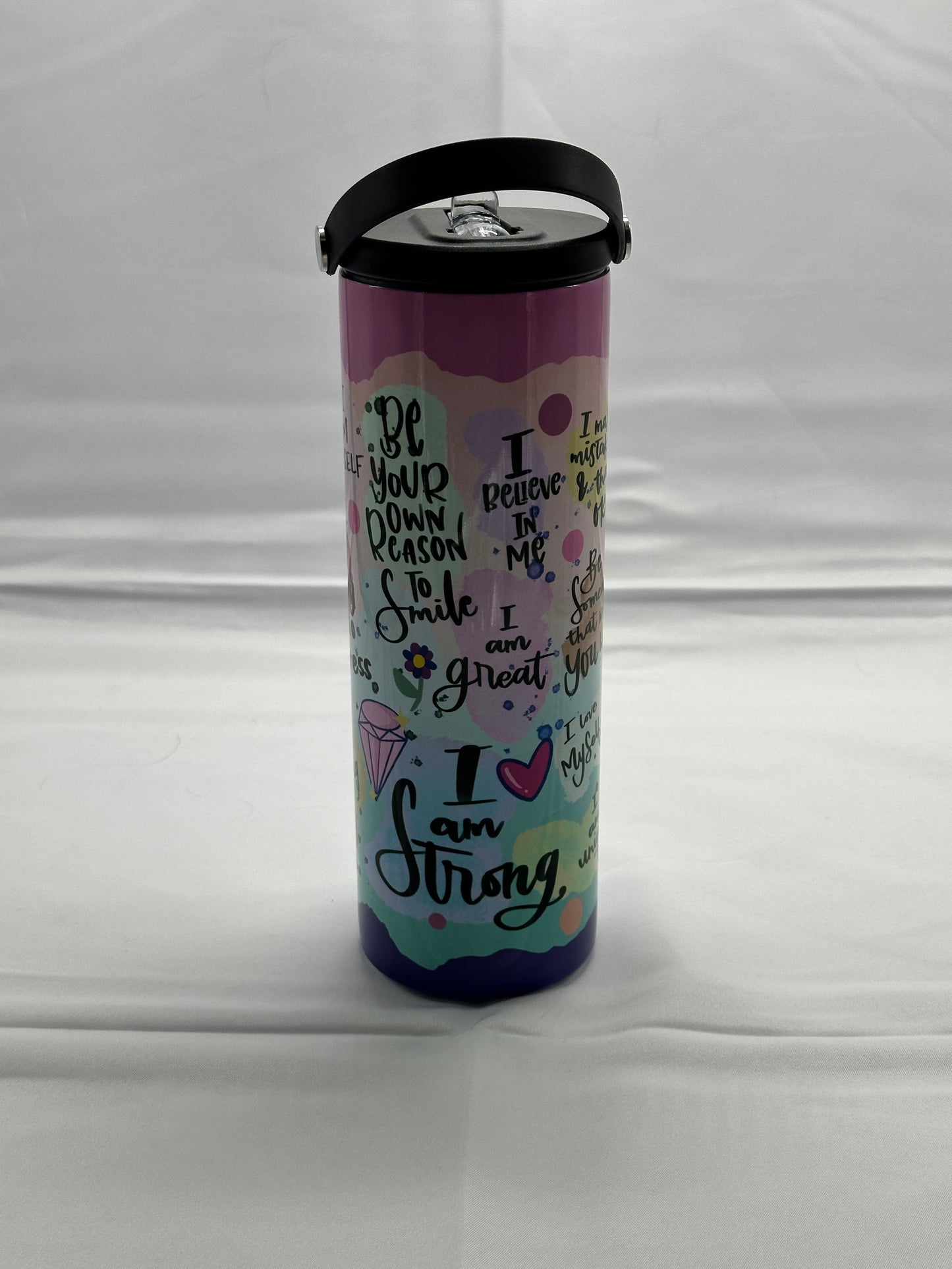 20oz Water Bottle - I Am Worthy Of Love