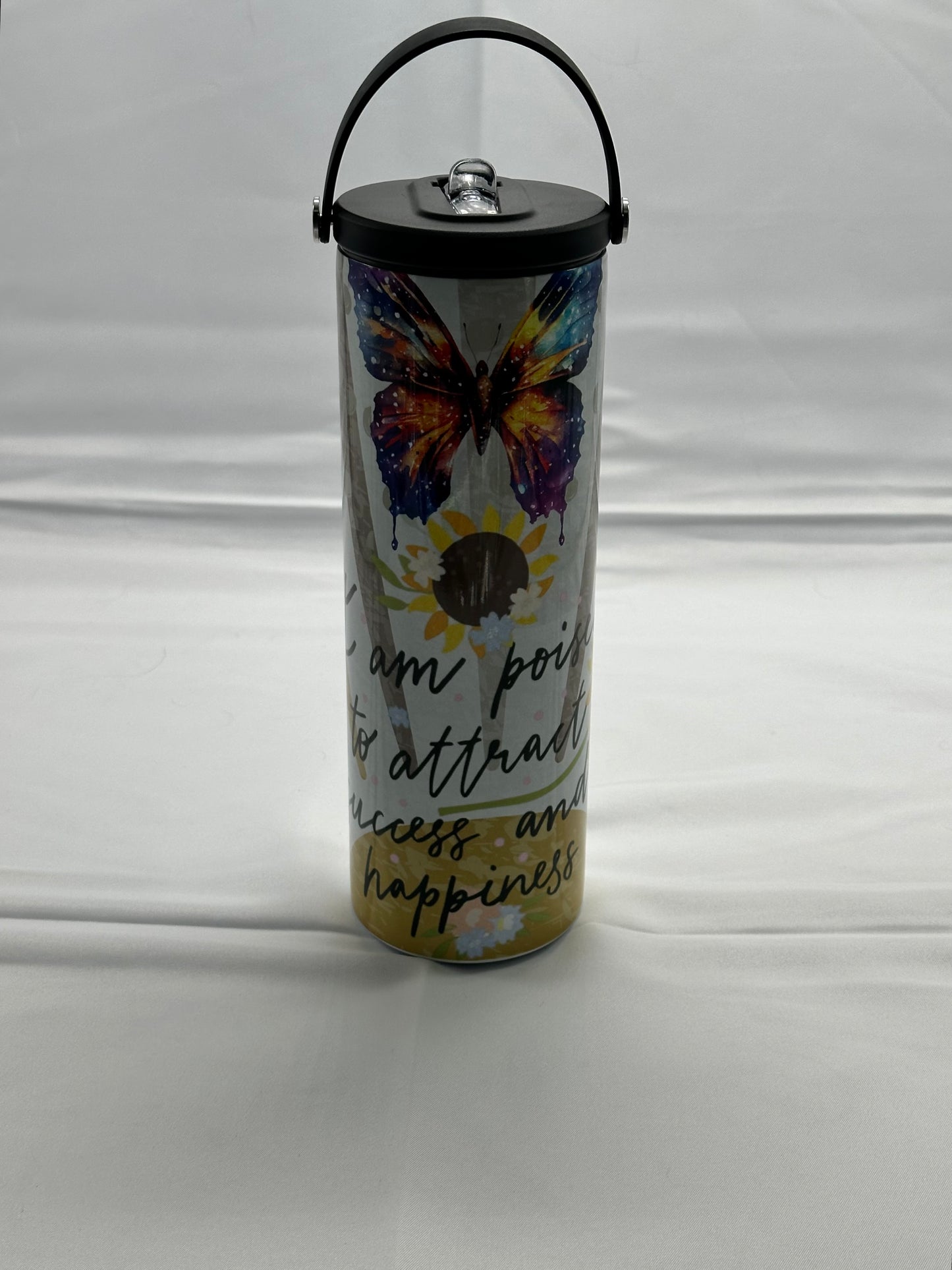 20oz Water Bottle - Butterfly I Am Poised