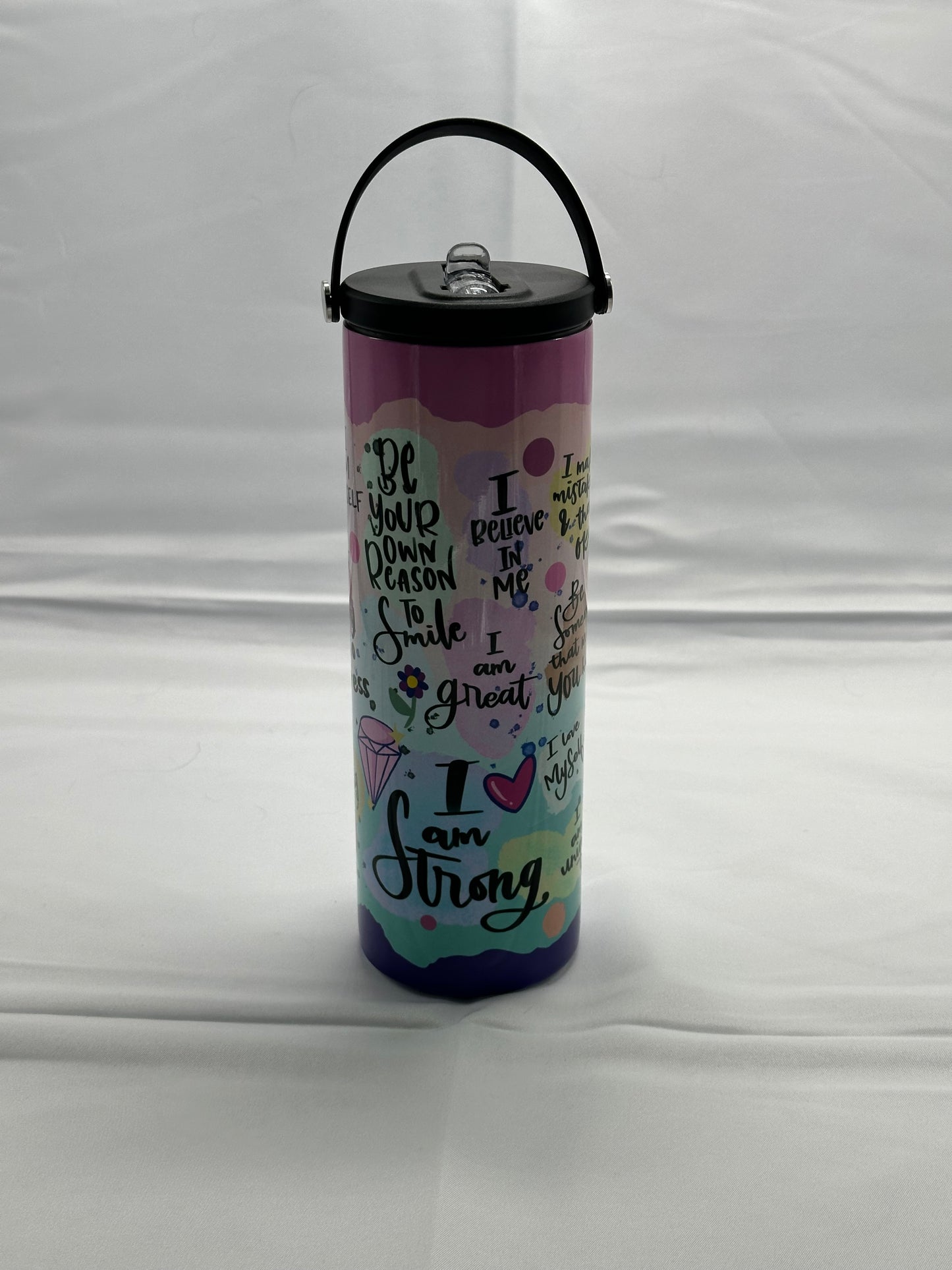 20oz Water Bottle - I Am Worthy Of Love