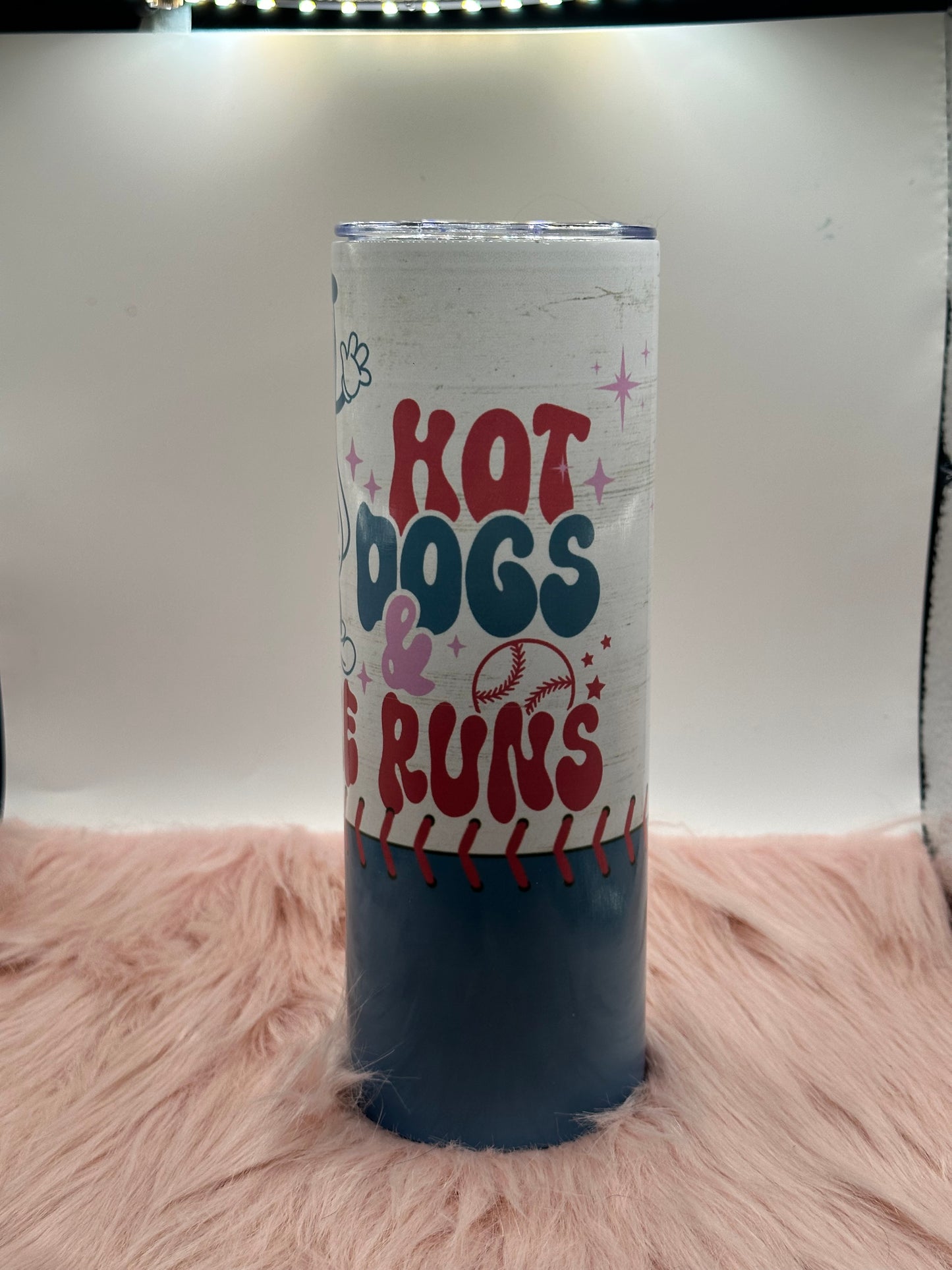 20oz Skinny Tumbler - Hot Dogs and Home Runs