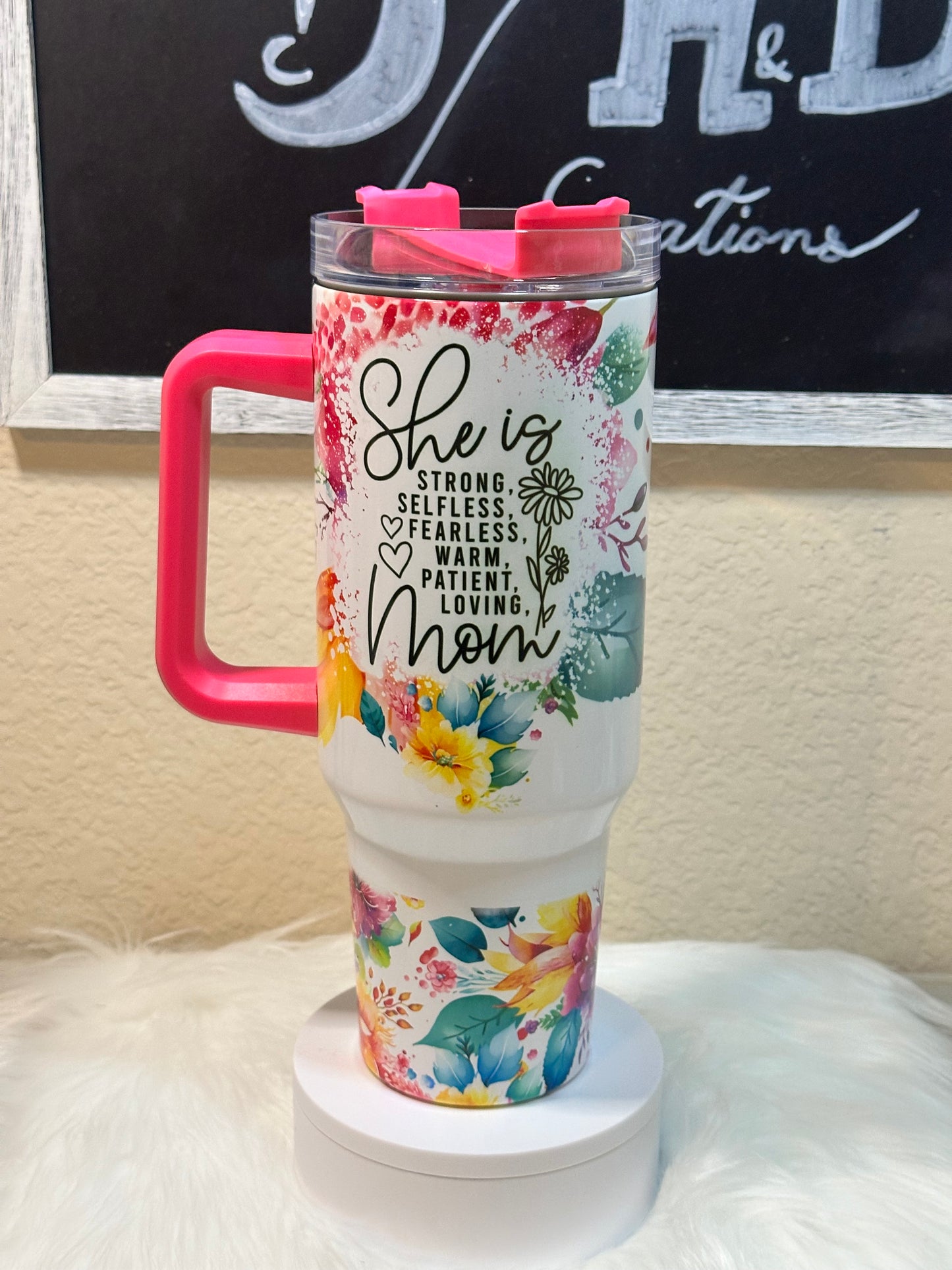 She Is Mom 40oz Tumbler - Perfect Gift for Super Moms!