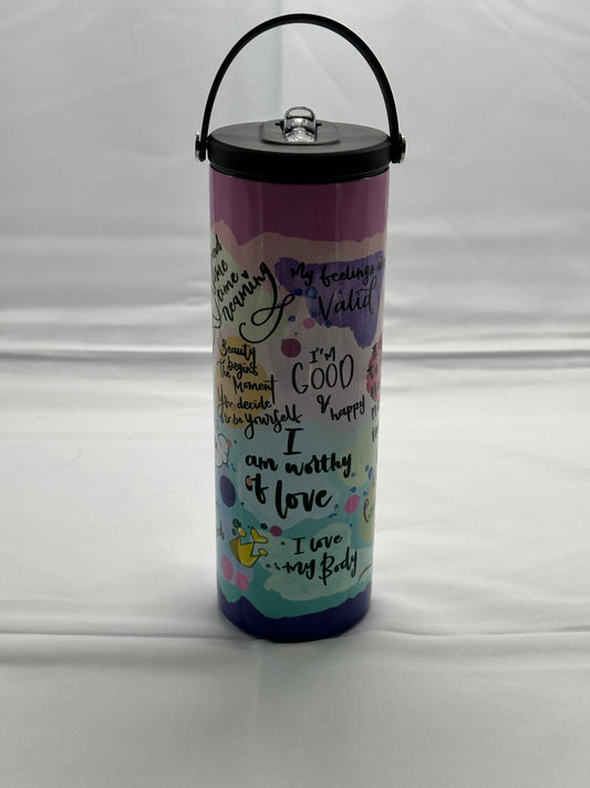 20oz Water Bottle - I Am Worthy Of Love