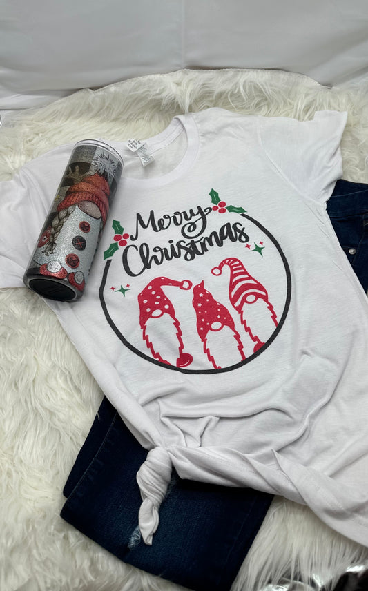 Merry Christmas Gnome Tee