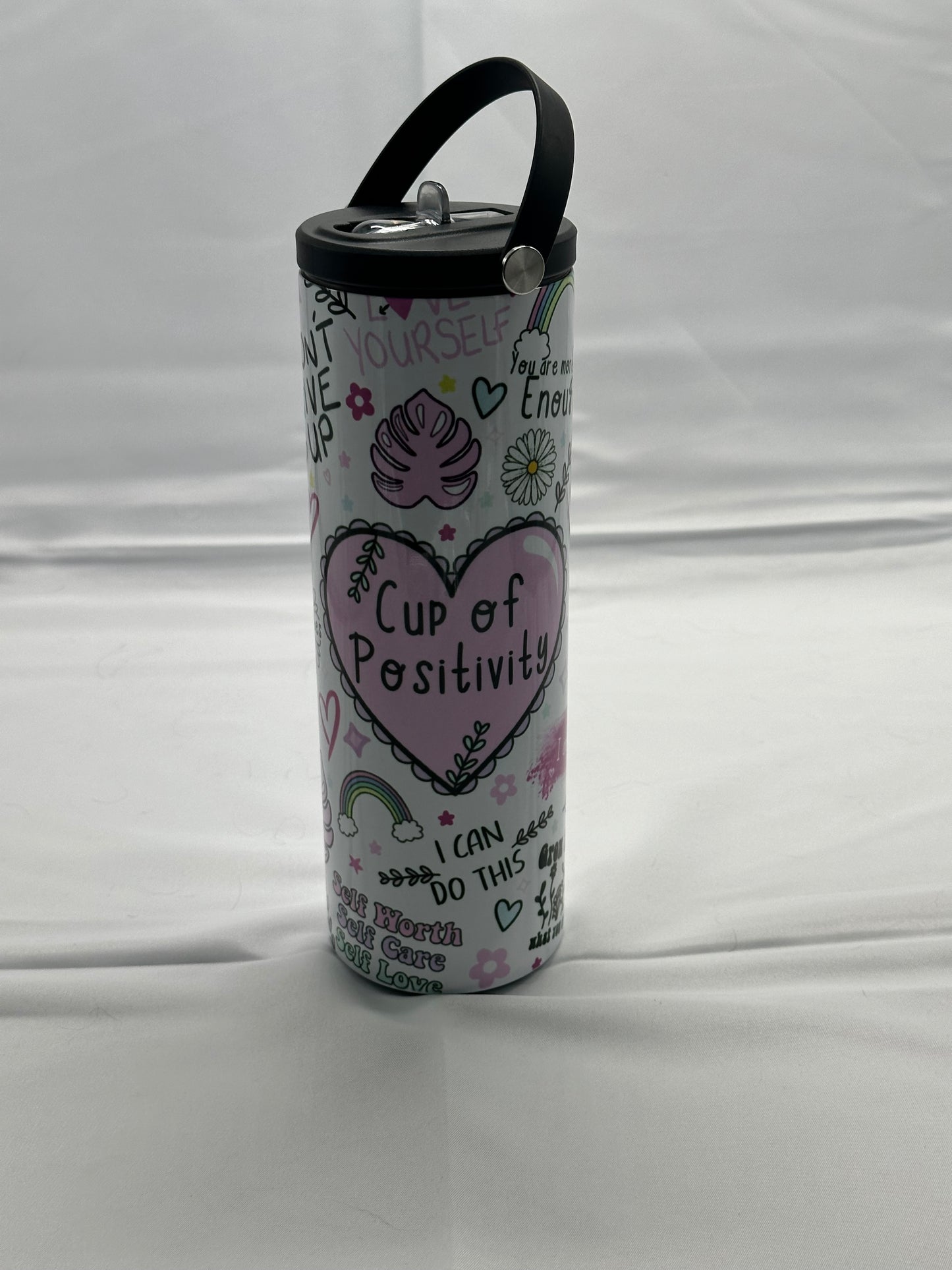 20oz Water Bottle- Cup Of Positivity