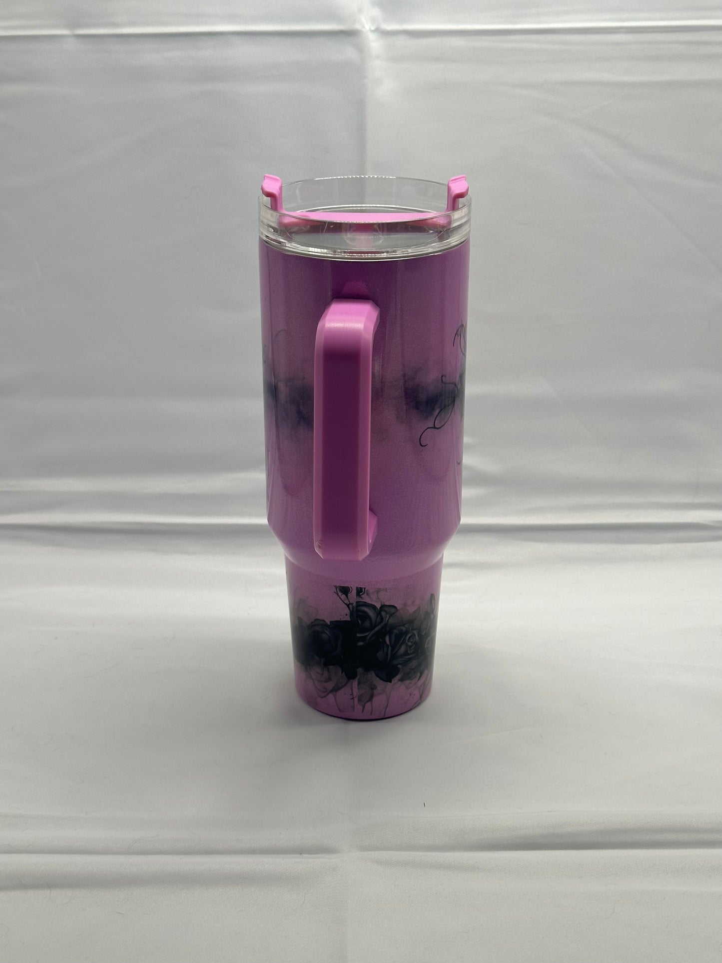 40oz Purple Longhorn Skull-Themed Stainless Steel Tumbler – Insulated Travel Mug with Lid