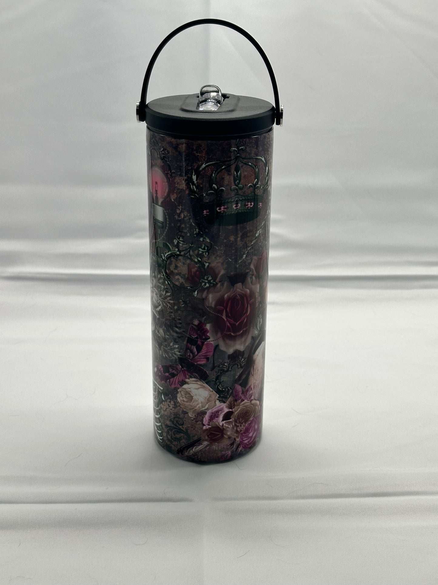 20oz Water Bottle - Crow and Skull