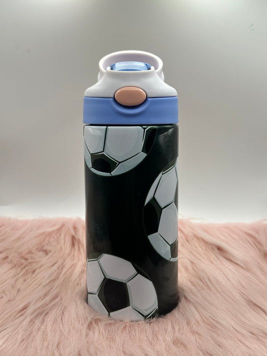 12oz Tumbler - Black Soccer Tumbler