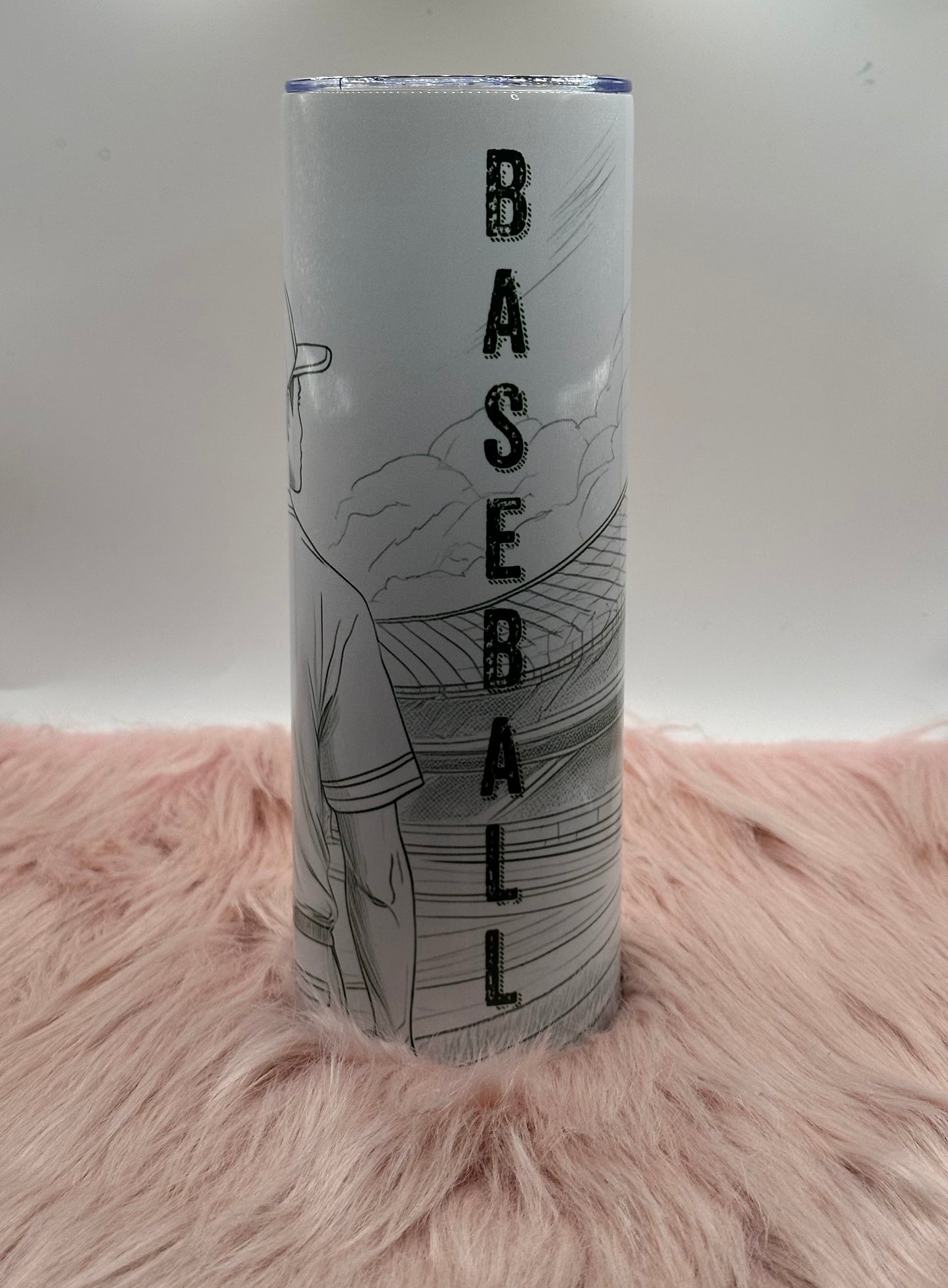 20oz Skinny Tumbler - Baseball Boy