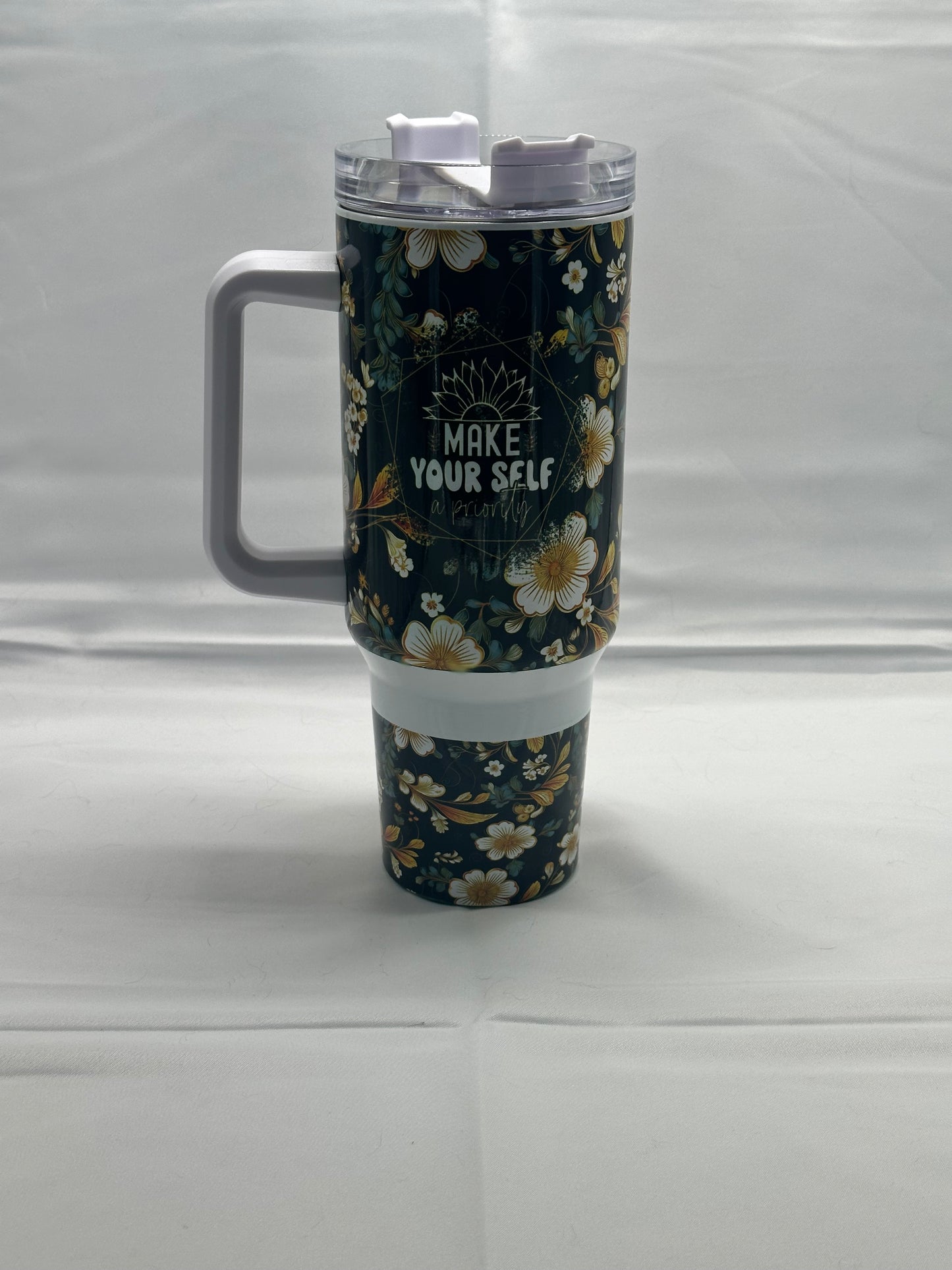 Make Yourself a Priority 40oz Insulated Tumbler - Daily Reminder for Self-Care and Wellness