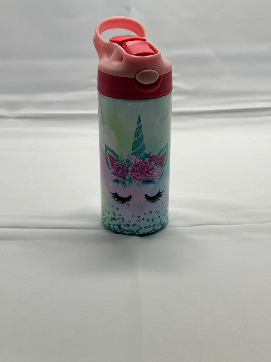 12oz Water Bottle Tumbler - Unicorn