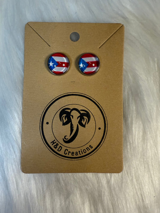 Puerto Rico - Stud Earrings 12mm