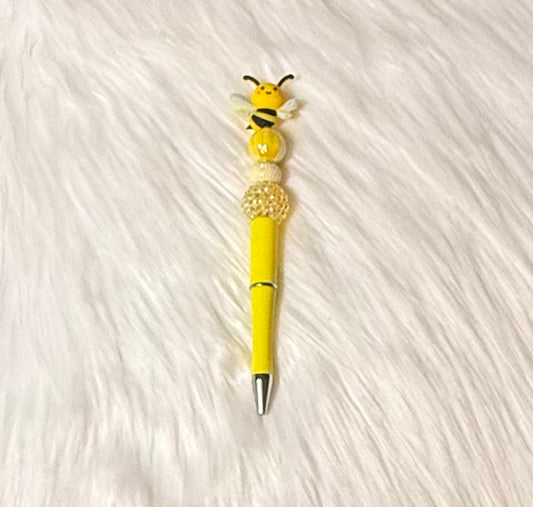 Buzzing Bee Beaded Pen – Yellow & Cute