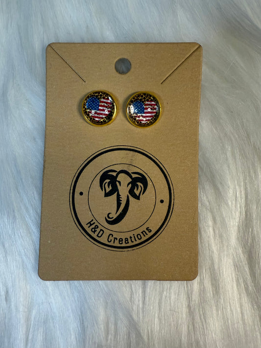 Stars, Stripes & Sass - Stud Earrings 12mm