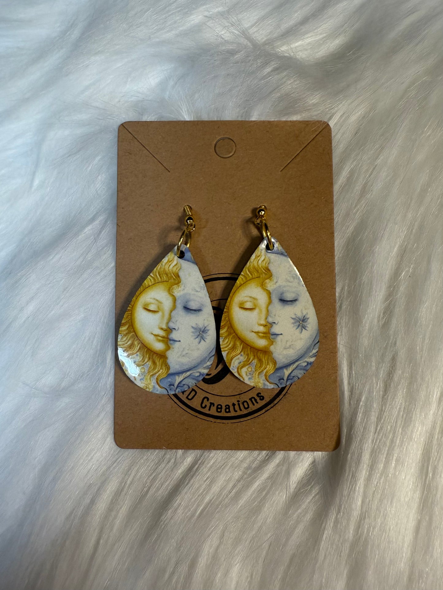 Sun & Moon Harmony - TearDrop Earrings