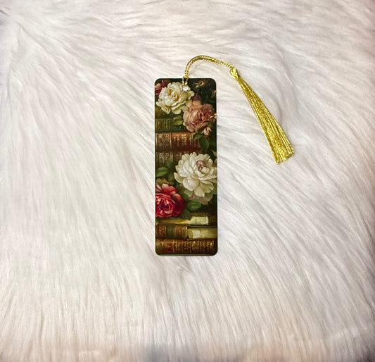 Antique Blooms & Books - Bookmark