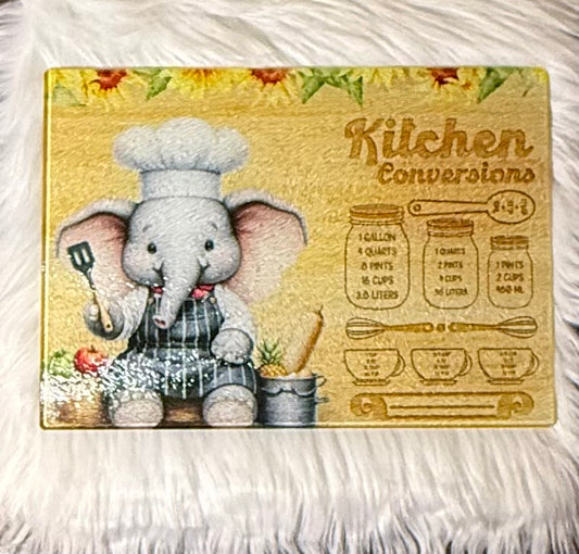 Chef Elephant Kitchen Conversions Cutting Board 11”x7.87”