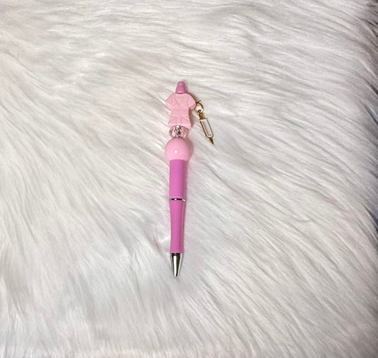 Think Pink, Save Lives Beaded Pen