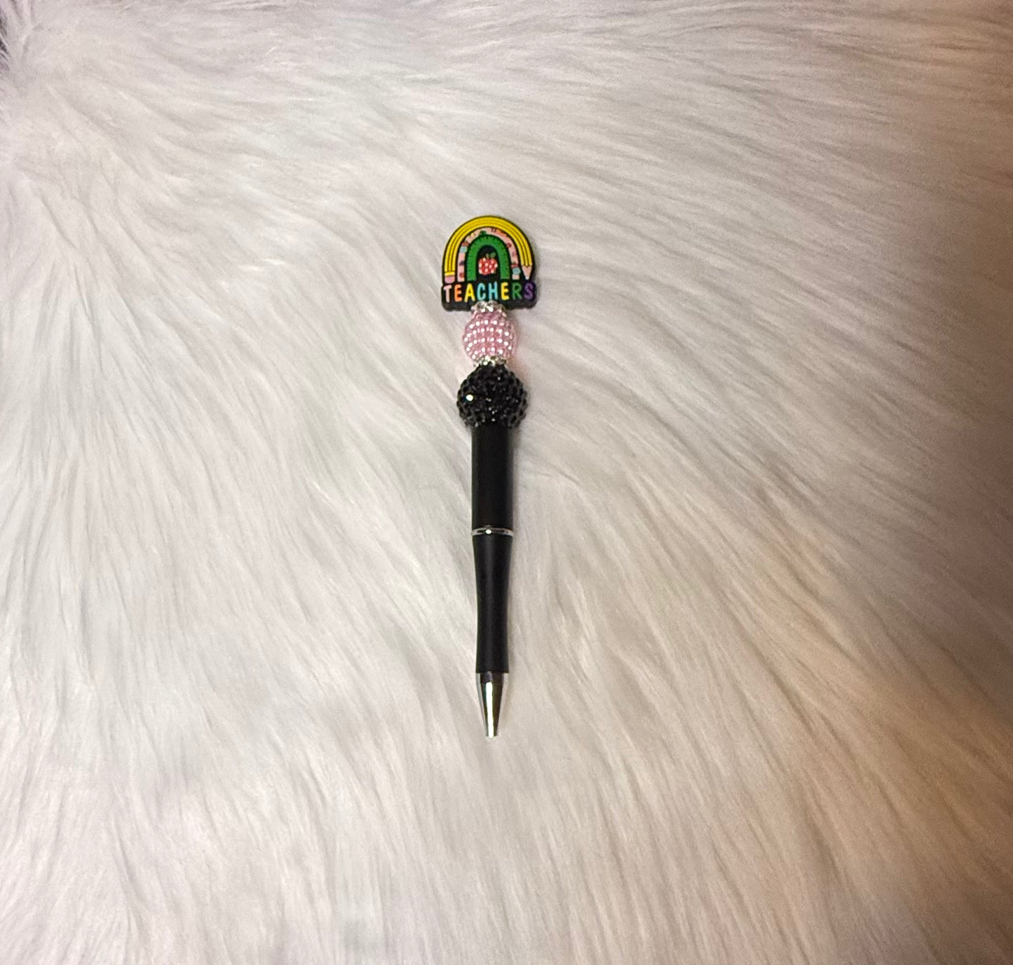 Teach Love Inspire Beaded Pen – Rainbow Edition