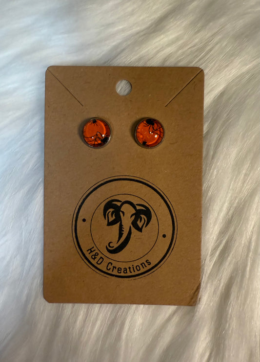 Spooky Web - Stud Earrings 10mm