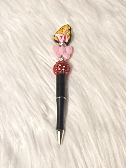 Beaded Pen – Pink Fairytale Princess