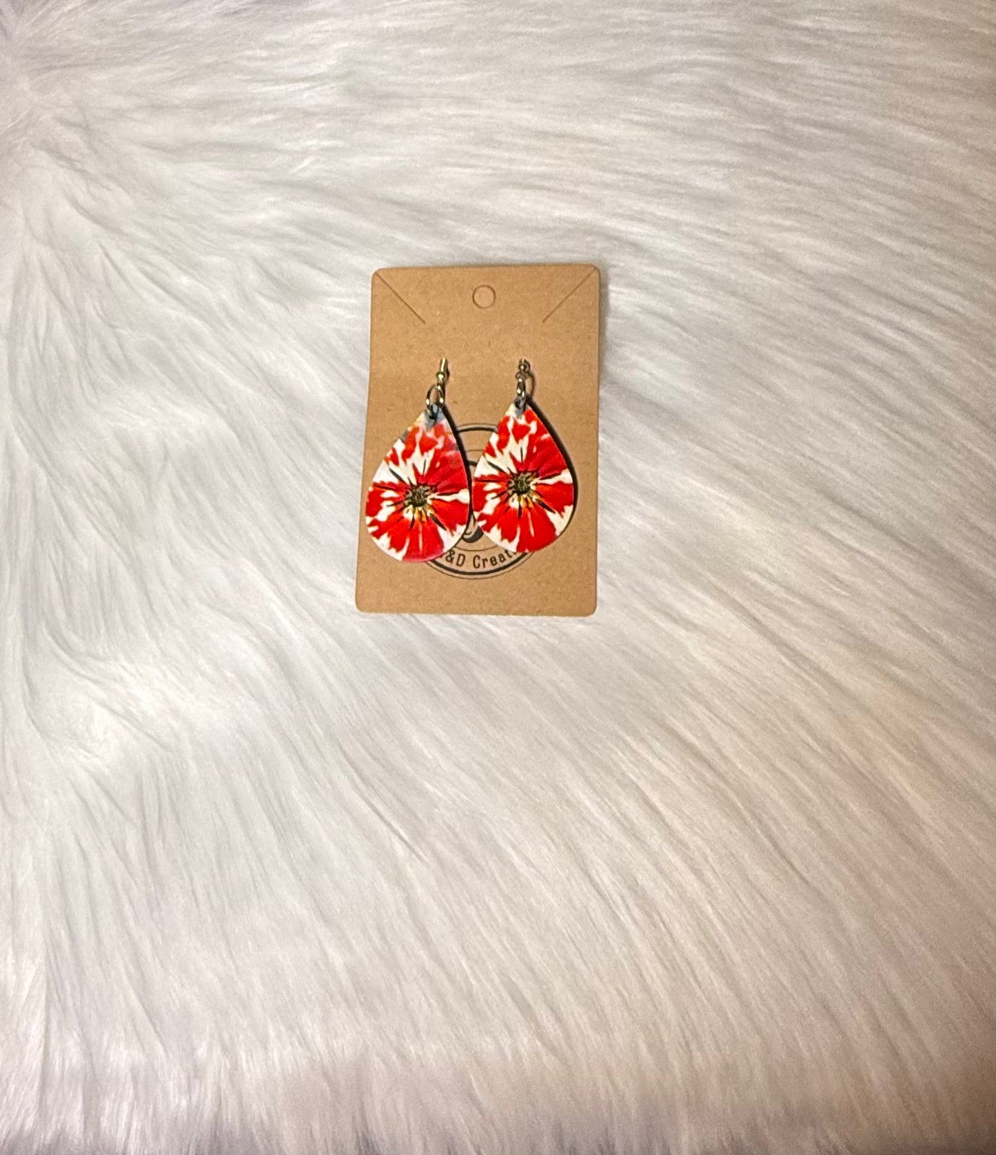 Red Radiance Petals - TearDrop Earrings
