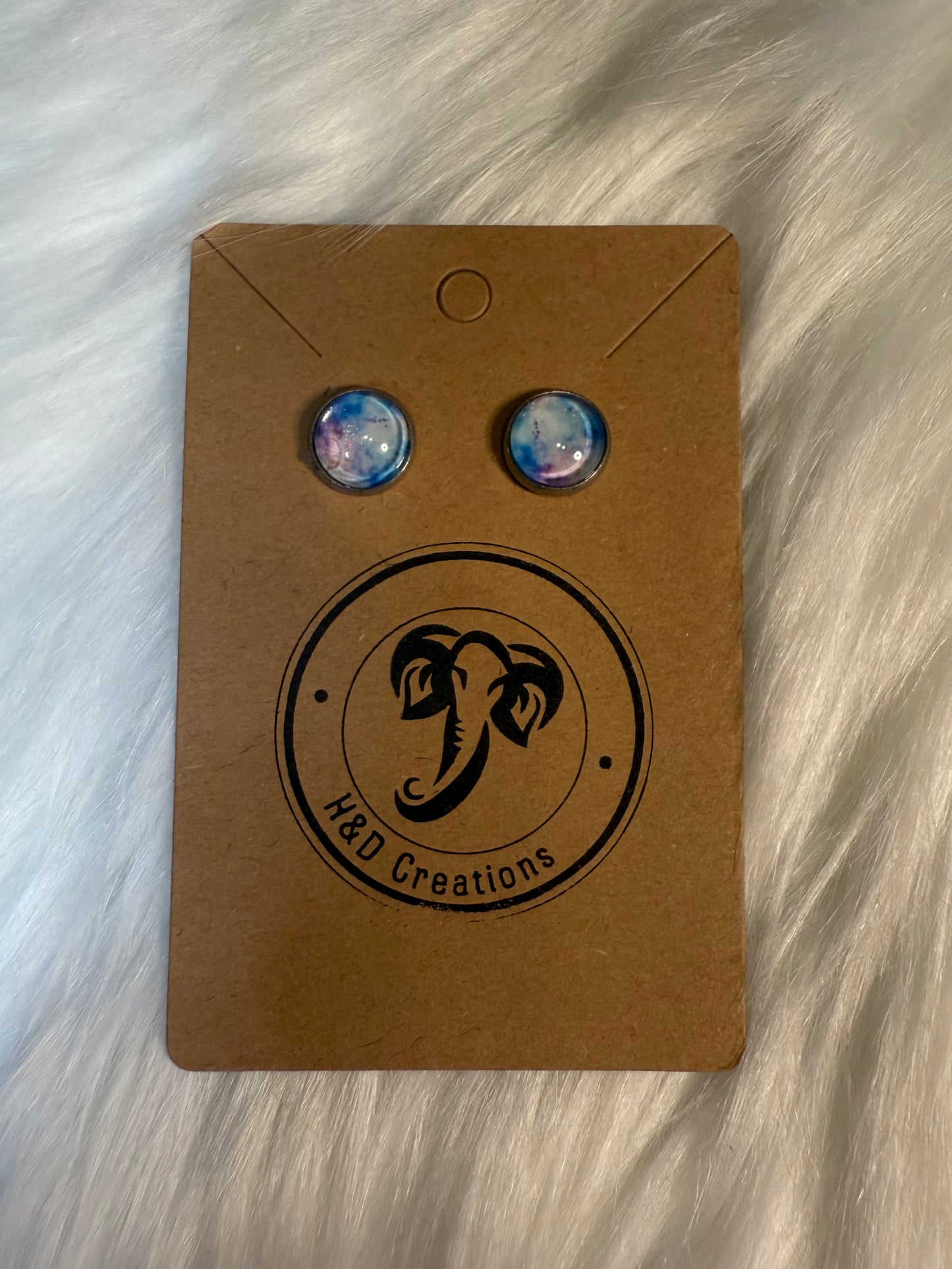 Watercolor Whispers - Stud Earrings 10mm