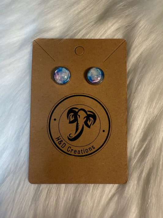 Watercolor Whispers - Stud Earrings 10mm