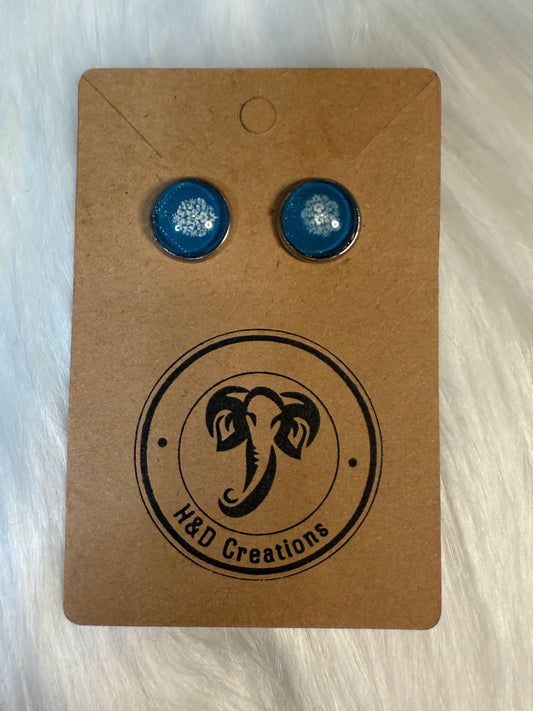 Frosted Bloom - Stud Earrings 12mm
