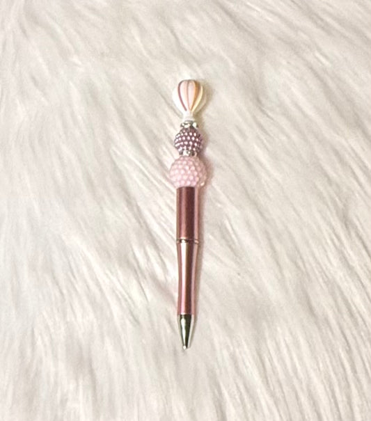 Rose Gold Beaded Pen – Hot Air Balloon Design