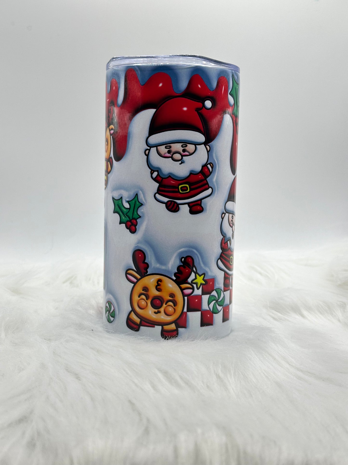 12oz Tumbler - Festive Santa Christmas Tumbler -